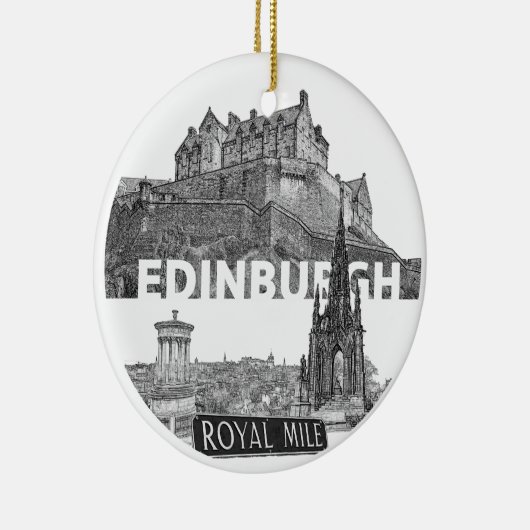 Edinburgh Christmas Bauble Keramisch Ornament (Rechts)