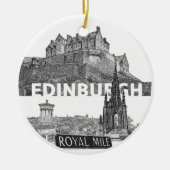 Edinburgh Christmas Bauble Keramisch Ornament (Voorkant)