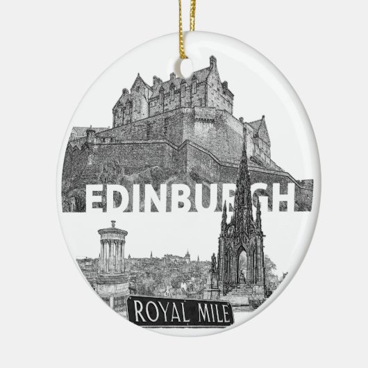 Edinburgh Christmas Bauble Keramisch Ornament (Links)
