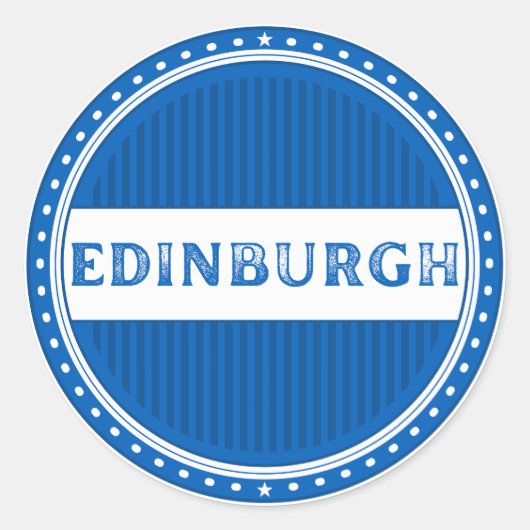 Edinburgh City Pride Embleem – Schotse identiteit Ronde Sticker (Voorkant)