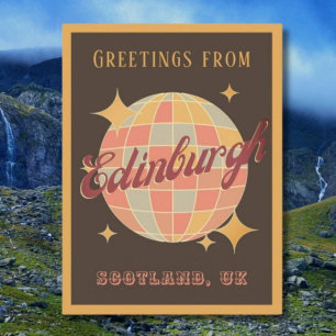 Edinburgh City Scotland UK Retro  Briefkaart