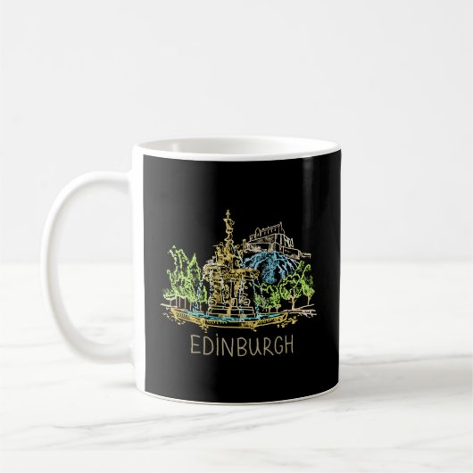 Edinburgh City Scotland UK voor Koffiemok (Links)