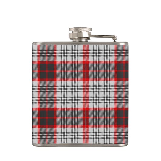 Edinburgh City Tartan Plaid Patroon Heupfles (Achterkant)