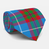 Edinburgh City Tartan Pset Blue Red Paars Neck Stropdas (Opgerold)
