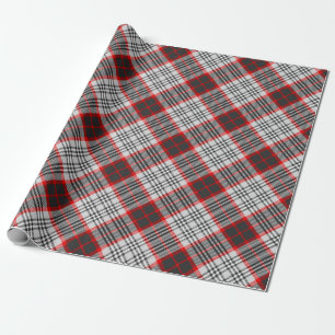 Edinburgh City Tartan Pset Grey Black Red Cadeaupapier