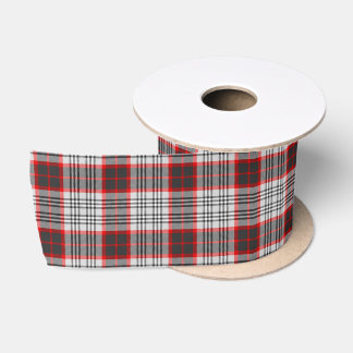 Edinburgh City Tartan Pset Grey Black Red Satijnen Lint