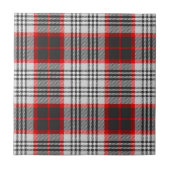 Edinburgh City Tartan Pset Grey Black Red Tegeltje (Voorkant)