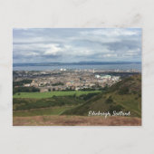 Edinburgh City Uitzicht van Arthur's Seat Briefkaart (Voorkant)