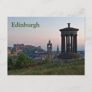 Edinburgh Cityscape Sunset Briefkaart