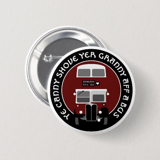  Edinburgh Double-decker Bus Badge Ronde Button 5,7 Cm (Voorkant /achterkant)