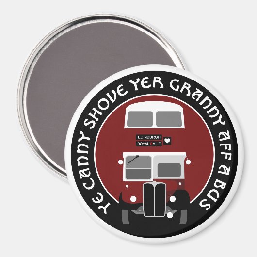  Edinburgh Dubbeldeckerbus Magnet (Voorkant / Achterkant)