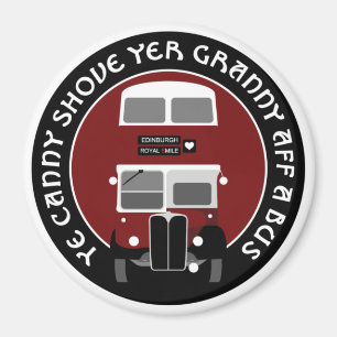 Edinburgh Dubbeldeckerbus Magnet
