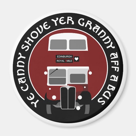  Edinburgh Dubbeldeckerbus Magnet (Voorkant)