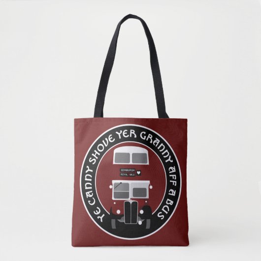  Edinburgh Dubbeldekker canvas tas (Voorkant)