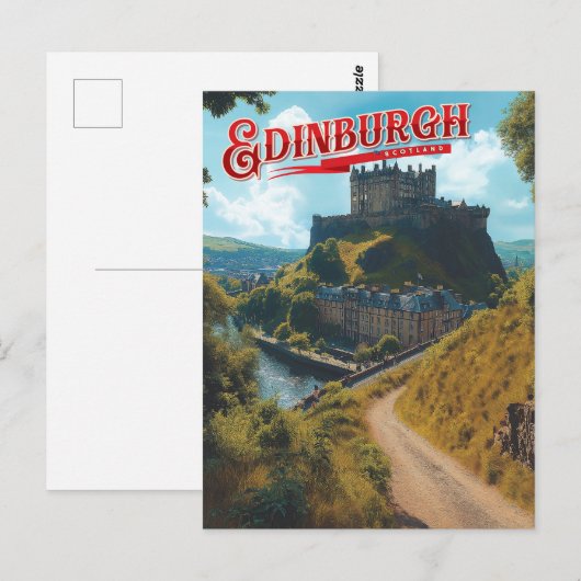 Edinburgh: een mistige Schotse Romance Briefkaart (Voorkant / Achterkant)
