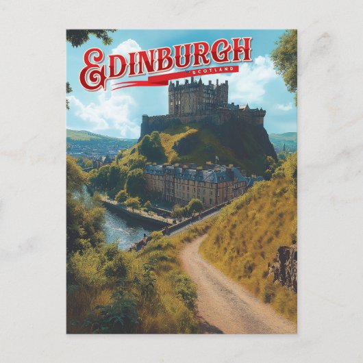 Edinburgh: een mistige Schotse Romance Briefkaart (Voorkant)