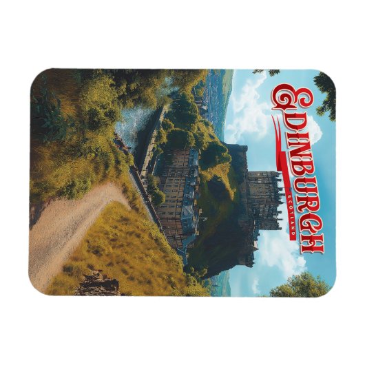 Edinburgh: een mistige Schotse Romance Magneet (Horizontaal)