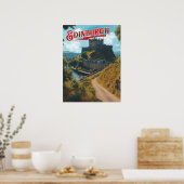 Edinburgh: een mistige Schotse Romance Poster (Keuken)