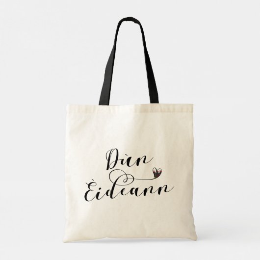 Edinburgh Flag Heart, Dùn Èideann Tote Bag (Achterkant)