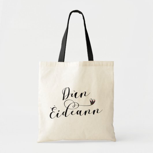 Edinburgh Flag Heart, Dùn Èideann Tote Bag (Voorkant)