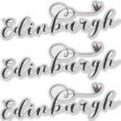 Edinburgh Flag Heart, Edinburgher Sticker (Voorkant)