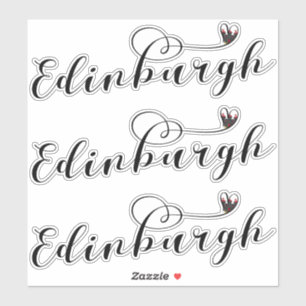 Edinburgh Flag Heart, Edinburgher Sticker