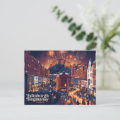 Edinburgh Hogmanay Schotland Briefkaart (Staand voorkant)