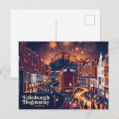 Edinburgh Hogmanay Schotland Briefkaart (Voorkant / Achterkant)