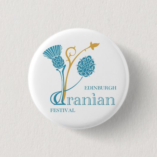 Edinburgh Iraanse Festival Badge - Logo White Ronde Button 3,2 Cm (Voorkant)
