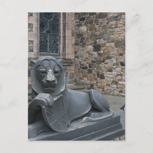 edinburgh kasteel leeuw briefkaart (Voorkant)