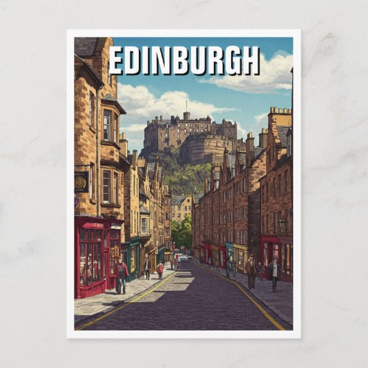 Edinburgh Kasteel Schotland Reizen Briefkaart (Voorkant)