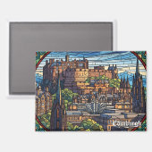 Edinburgh Kasteel Schotland Reizen Magneet (Voorkant / Achterkant)