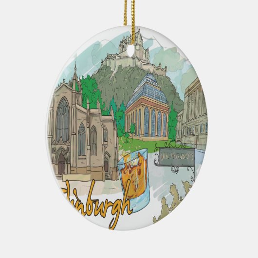 Edinburgh Keramisch Ornament (Rechts)