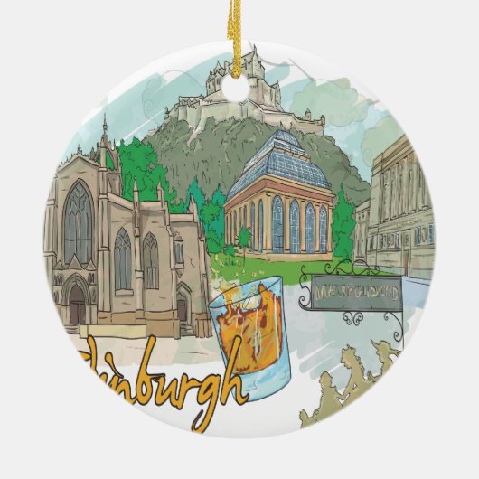 Edinburgh Keramisch Ornament (Achterkant)