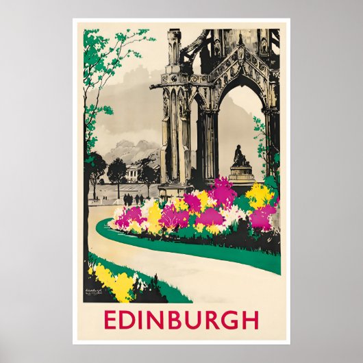 Edinburgh Kunst Schotland Reisposter Schots Poster (Voorkant)
