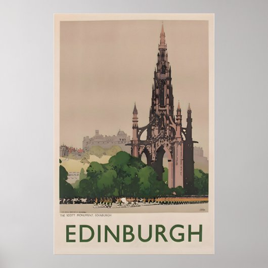 Edinburgh Kunst Schotland Reisposter Schots Poster (Voorkant)