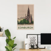 Edinburgh Kunst Schotland Reisposter Schots Poster (Thuiskantoor)