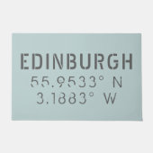 Edinburgh Latitude en Lengtegraad Deurmat (Voorkant)