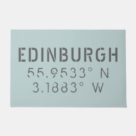 Edinburgh Latitude en Lengtegraad Deurmat