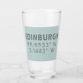Edinburgh Latitude & Lengtegraad Glas