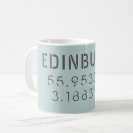 Edinburgh Latitude & Lengtegraad Koffiemok