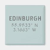 Edinburgh Latitude & Lengtegraad Magneet (Voorkant)