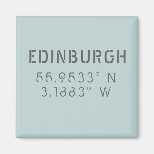 Edinburgh Latitude & Lengtegraad Magneet