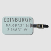Edinburgh Latitude Longitude Bagagelabel (Voorkant (horizontaal))
