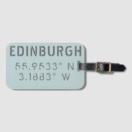 Edinburgh Latitude Longitude Bagagelabel