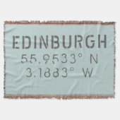 Edinburgh Latitude Longitude Deken (Voorkant)