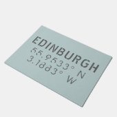 Edinburgh Latitude Longitude Deurmat (Schuin)