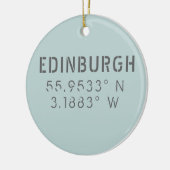 Edinburgh Lengtegraad Breedtegraad Keramisch Ornament (Links)