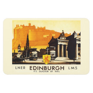 Edinburgh LNER Fine Vintage Travel Poster Magneet