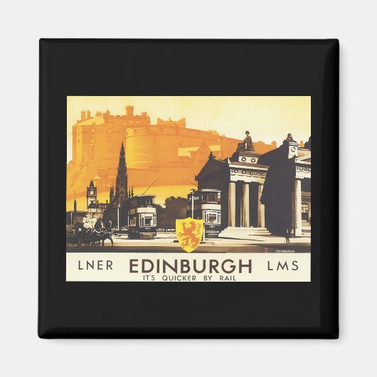 Edinburgh LNER Fine Vintage Travel Poster Magneet (Voorkant)